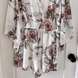 White floral romper